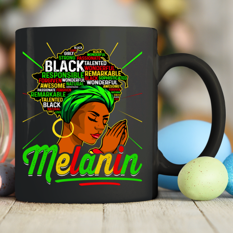 Proud Black Girl Afro Juneteenth Black History Melanin Ceramic Mug 11oz