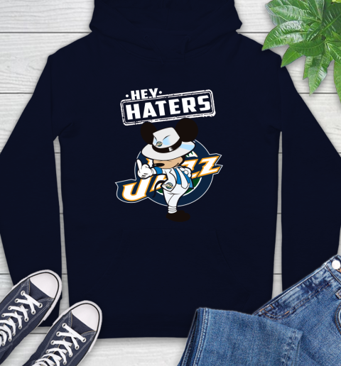 NBA Hey Haters Mickey Basketball Sports Utah Jazz Hoodie 3