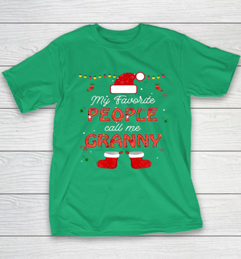 My Favorite People Call Me Granny Thanksgiving Christmas Youth T-Shirt 5