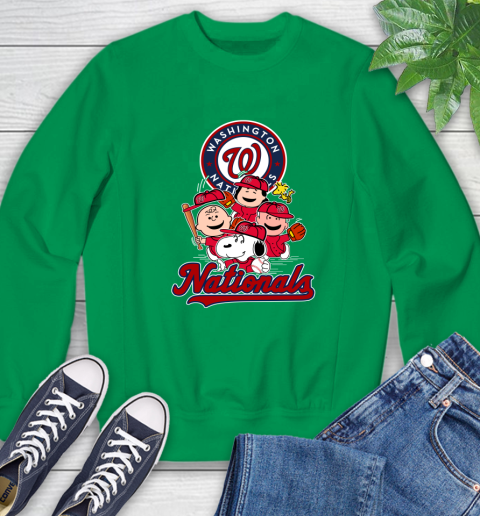 MLB Washington Nationals Snoopy Charlie Brown Woodstock The Peanuts Movie Baseball T Shirt_000 Sweatshirt 7