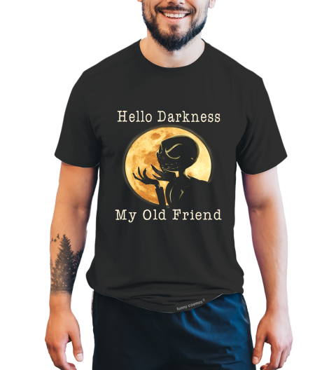 Nightmare Before Christmas T Shirt, Hello Darkness My Old Friend Tshirt, Jack Skellington T Shirt, Halloween Gifts