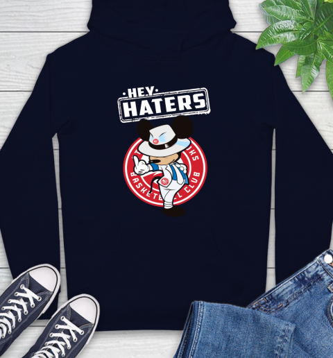 NBA Hey Haters Mickey Basketball Sports Atlanta Hawks Hoodie 3