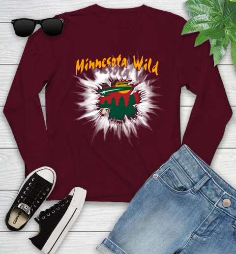 Minnesota Wild NHL Hockey Adoring Fan Rip Sports Youth Long Sleeve 6