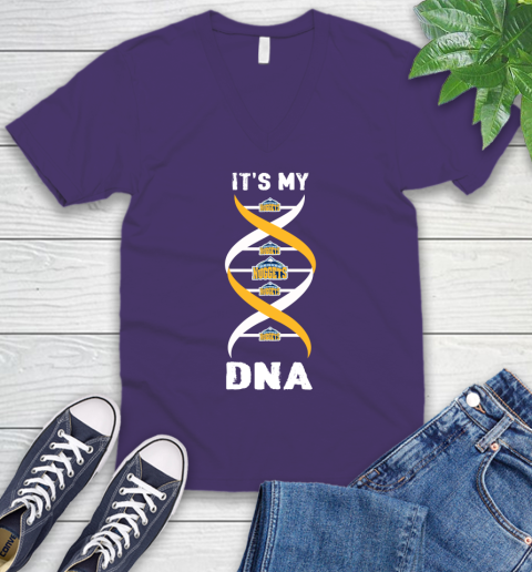 Denver Nuggets NBA Basketball It's My DNA Sports V-Neck T-Shirt 9