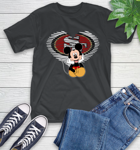 NFL San Francisco 49ers The Heart Mickey Mouse Disney Football T Shirt_000 T-Shirt