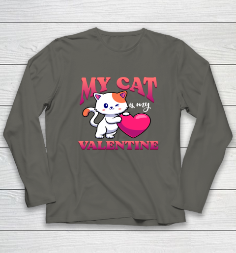 My Cat Is My Valentine Valentine's Day Long Sleeve T-Shirt 5