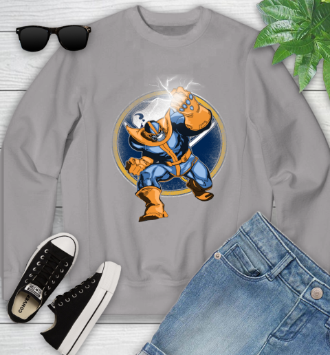 Buffalo Sabres NHL Hockey Thanos Avengers Infinity War Marvel Youth Sweatshirt 3