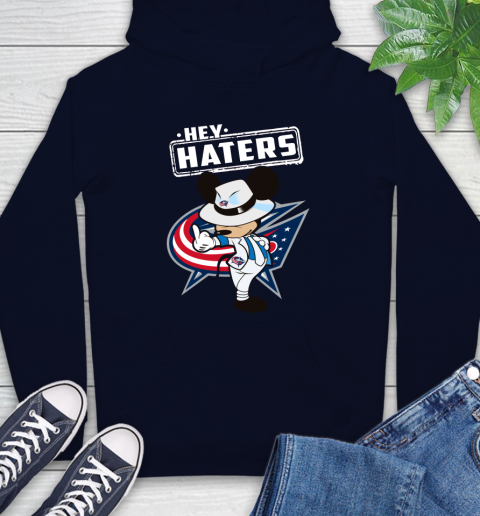 NHL Hey Haters Mickey Hockey Sports Columbus Blue Jackets Hoodie 3