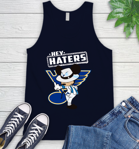 NHL Hey Haters Mickey Hockey Sports St.Louis Blues Tank Top 2