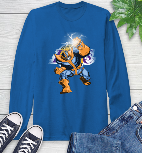 Los Angeles Lakers NBA Basketball Thanos Avengers Infinity War Marvel Long Sleeve T-Shirt 10