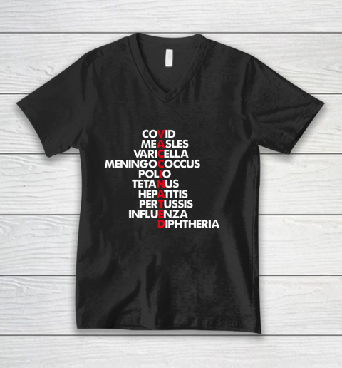 Vaccinated Crossword T Shirt Funny Nurse Vaccinated COVID Vaccines Saves Lives V-Neck T-Shirt