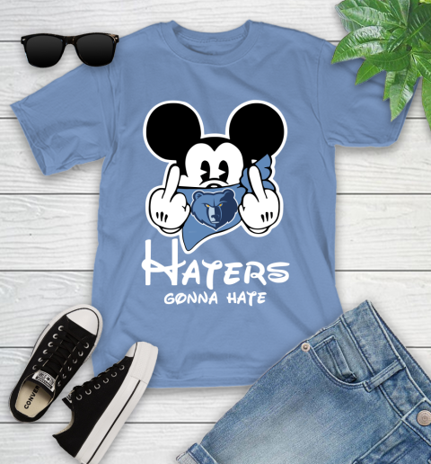 NBA Memphis Grizzlies Haters Gonna Hate Mickey Mouse Disney Basketball T Shirt Youth T-Shirt 15
