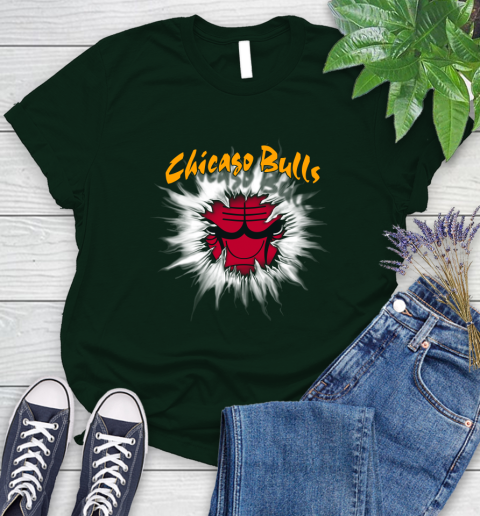 Chicago Bulls NBA Basketball Rip Sports Women's T-Shirt 6