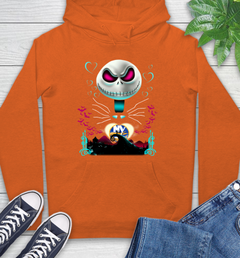 NHL New York Islanders Jack Skellington Sally The Nightmare Before Christmas Hockey Hoodie 4