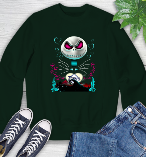 MLB Tampa Bay Rays Jack Skellington Sally The Nightmare Before Christmas Baseball Sweatshirt 12