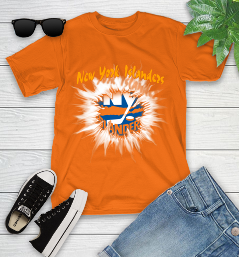 New York Islanders NHL Hockey Adoring Fan Rip Sports Youth T-Shirt 9