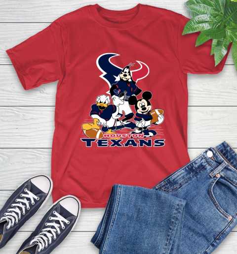 NFL Houston Texans Mickey Mouse Donald Duck Goofy Football Shirt T-Shirt 11