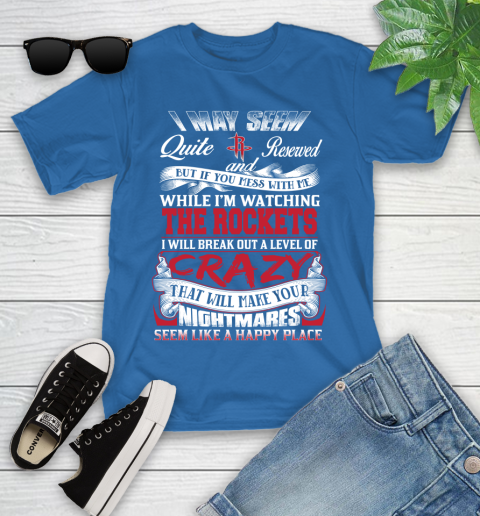 Houston Rockets NBA Basketball Don't Mess With Me While I'm Watching My Team Youth T-Shirt 12