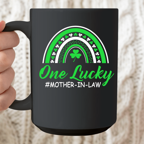 Rainbow One Lucky Mother in law St Patricks Day Gift Ceramic Mug 15oz