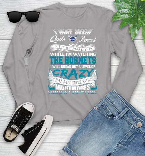 Charlotte Hornets NBA Basketball Don't Mess With Me While I'm Watching My Team Youth Long Sleeve 5