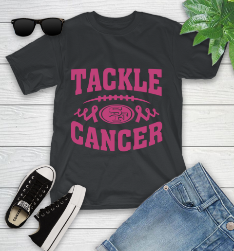 San Francisco 49ers Tackle Breast Cancer Youth T-Shirt 2