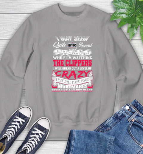 LA Clippers NBA Basketball Don't Mess With Me While I'm Watching My Team Sweatshirt 5