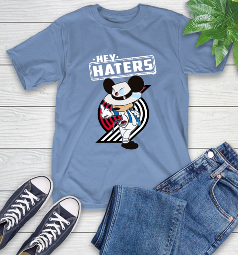 NBA Hey Haters Mickey Basketball Sports Portland Trail Blazers T-Shirt 12