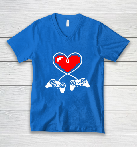 This Is My Valentine Pajama Shirt Gamer Controller V-Neck T-Shirt 10