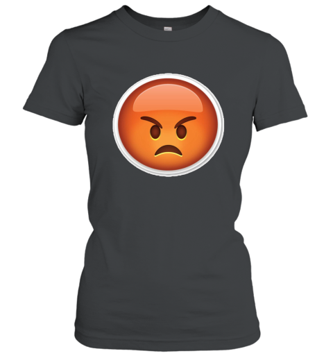 Angry Emoji T Shirt Mad Upset Evil Women T-Shirt