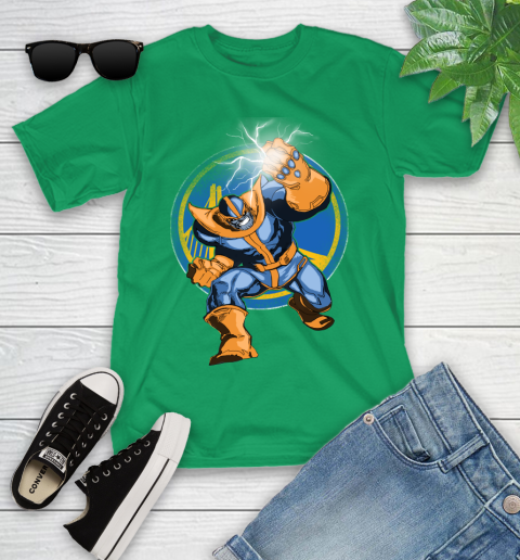 Golden State Warriors NBA Basketball Thanos Avengers Infinity War Marvel Youth T-Shirt 8