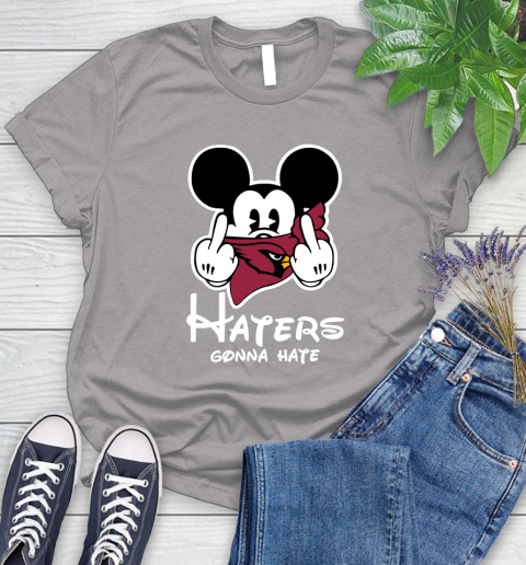 NFL Arizona Cardinals Haters Gonna Hate Mickey Mouse Disney Football T Shirt Women's T-Shirt 5