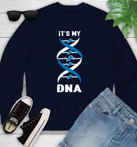 Detroit Lions NFL Football It's My DNA Sports Youth Sweatshirt 2
