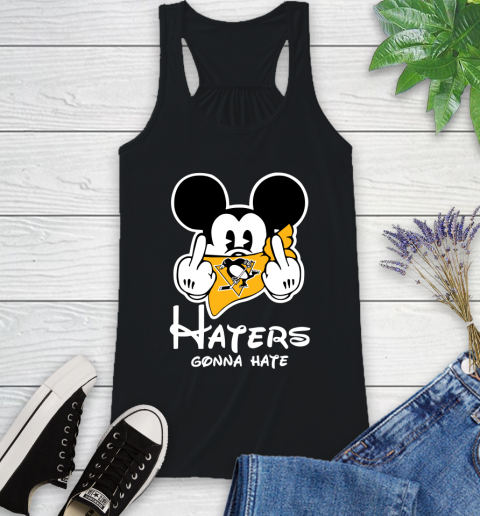 NHL Pittsburgh Penguins Haters Gonna Hate Mickey Mouse Disney Hockey T Shirt Racerback Tank