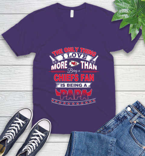 NFL The Only Thing I Love More Than Being A Kansas City Chiefs Fan Is Being A Papa Football V-Neck T-Shirt 9
