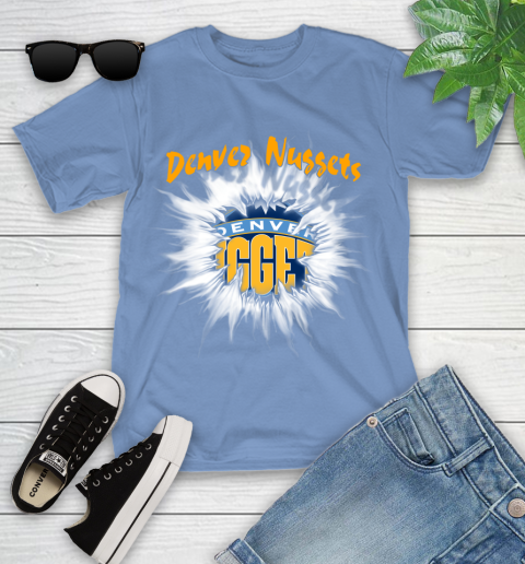 Denver Nuggets NBA Basketball Rip Sports Youth T-Shirt 16 Denver Nuggets NBA Basketball Rip Sports Youth T-Shirt - Image 16