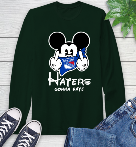 NHL New York Rangers Haters Gonna Hate Mickey Mouse Disney Hockey T Shirt Long Sleeve T-Shirt 7
