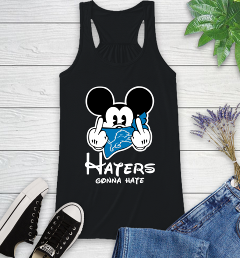 NFL Detroit Lions Haters Gonna Hate Mickey Mouse Disney Football T Shirt Racerback Tank