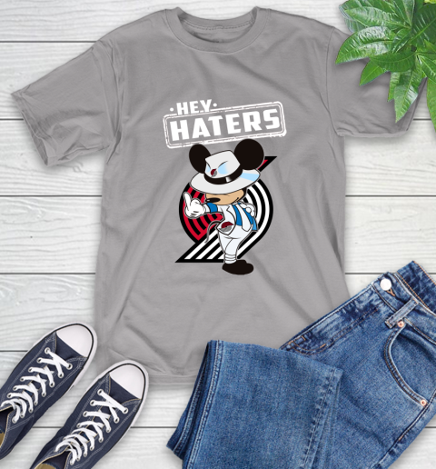 NBA Hey Haters Mickey Basketball Sports Portland Trail Blazers T-Shirt 6