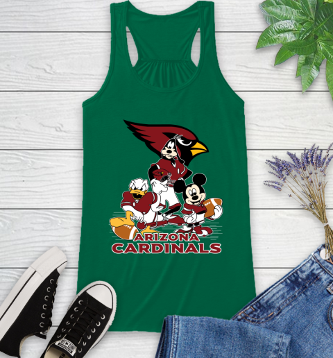 NFL Arizona Cardinals Mickey Mouse Donald Duck Goofy Football Shirt Racerback Tank 6