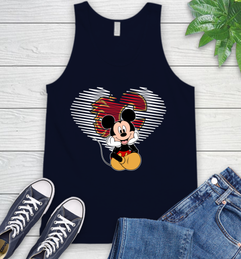 NHL Calgary Flames The Heart Mickey Mouse Disney Hockey Tank Top 2