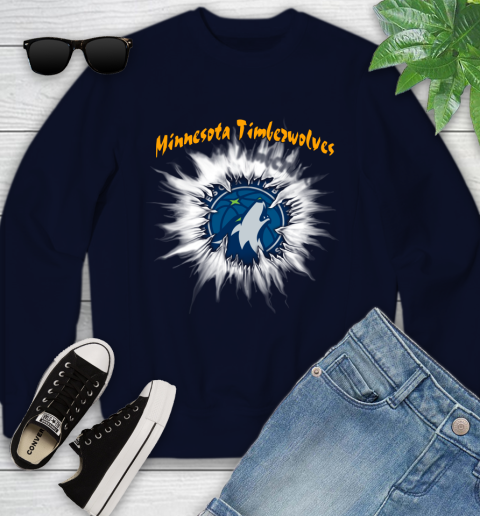 Minnesota Timberwolves NBA Basketball Rip Sports Youth Sweatshirt 2