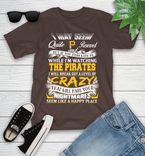 Pittsburgh Pirates MLB Baseball Don't Mess With Me While I'm Watching My Team Youth T-Shirt 7