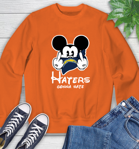 NFL Los Angeles Chargers Haters Gonna Hate Mickey Mouse Disney Football T Shirt Sweatshirt 3