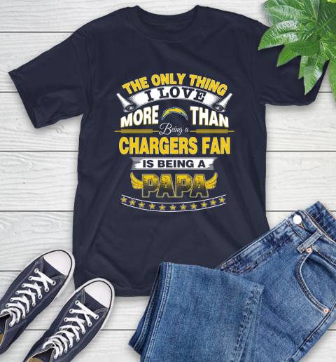 NFL The Only Thing I Love More Than Being A Los Angeles Chargers Fan Is Being A Papa Football T-Shirt 3