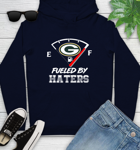 Green Bay Packers NFL Football Fueled By Haters Sports Youth Hoodie 3