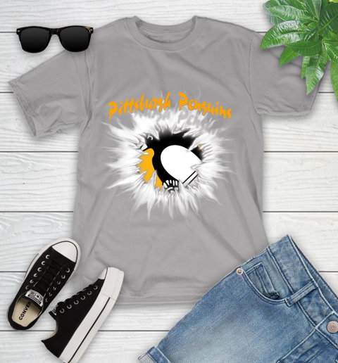Pittsburgh Penguins NHL Hockey Adoring Fan Rip Sports Youth T-Shirt 4