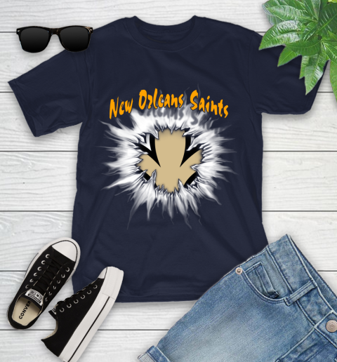 New Orleans Saints NFL Football Adoring Fan Rip Sports Youth T-Shirt 2