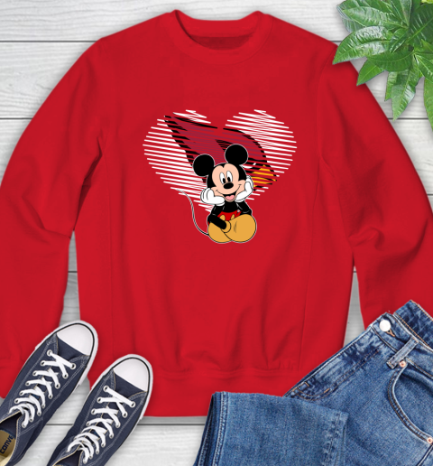 NFL Arizona Cardinals The Heart Mickey Mouse Disney Football T Shirt_000 Sweatshirt 10