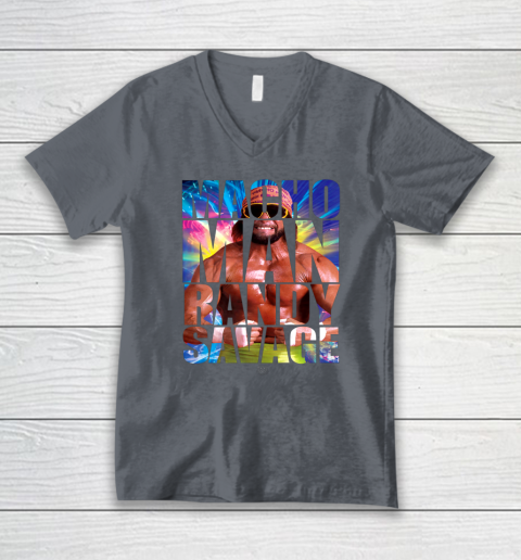Randy Macho Man Savage WWE Disco Splash V-Neck T-Shirt 9