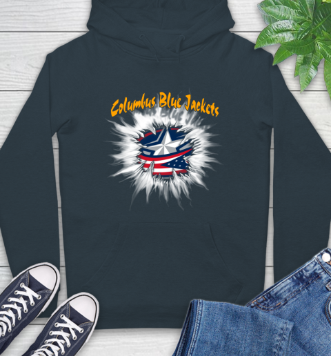 Columbus Blue Jackets NHL Hockey Adoring Fan Rip Sports Hoodie 7